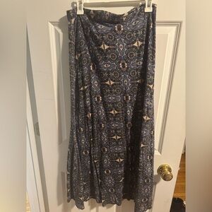 Geometric ankle length skirt